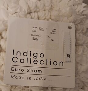 Indigo Collection White Accent Pillow